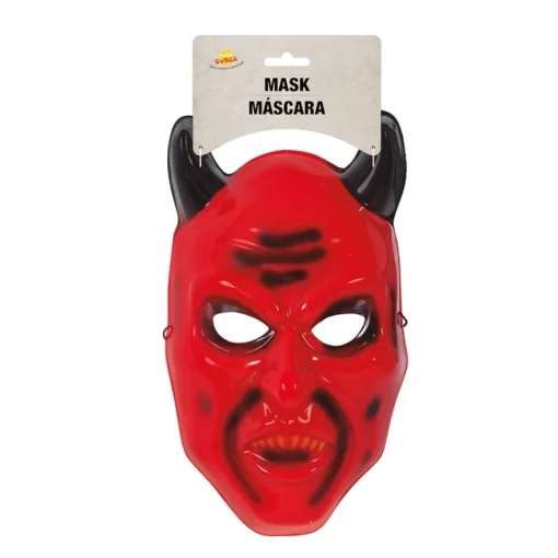 Rød Satan Djevelmaske