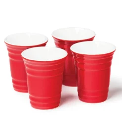Rød Shotglass Porselen