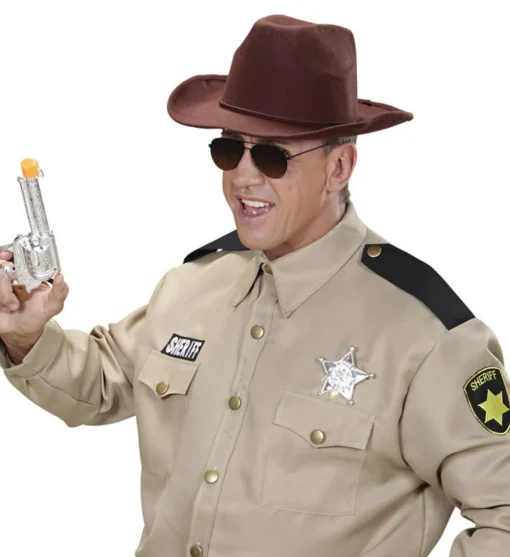 Realistisk Cowboy Hatt Brun