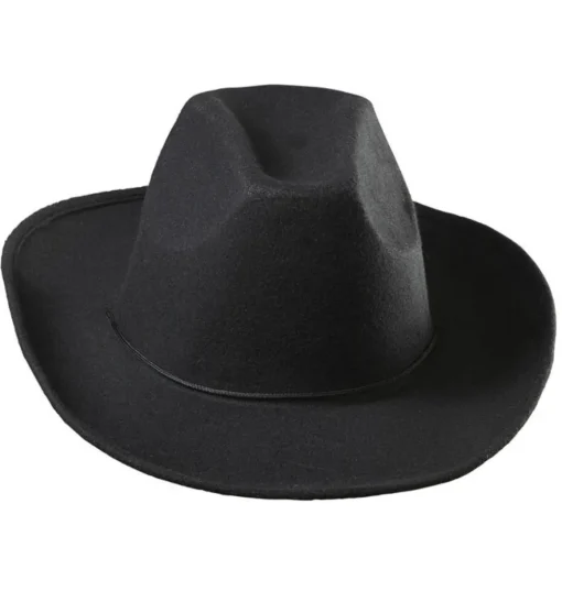 Realistisk Cowboy Hatt Svart