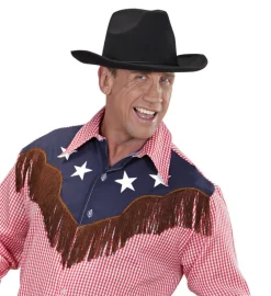 Realistisk Cowboy Hatt Svart