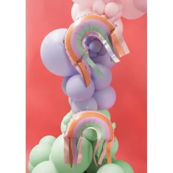 Regnbue Folieballon Med Frynser