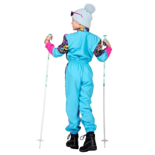 Retro Skidrakt Barnekostyme Rosa