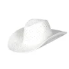 Rhinsten Cowboyhatt Hvit