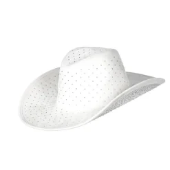 Rhinsten Cowboyhatt Hvit