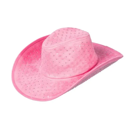 Rhinsten Cowboyhatt Rosa