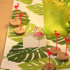 Rosa Flamingo Bordkort