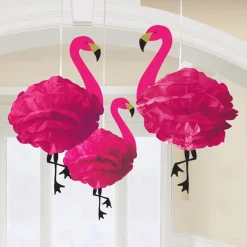 Rosa Flamingo Pom Poms