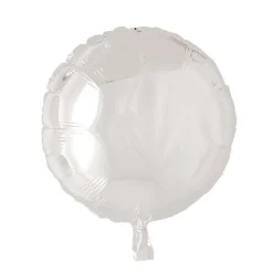 Rund Folieballong Hvit