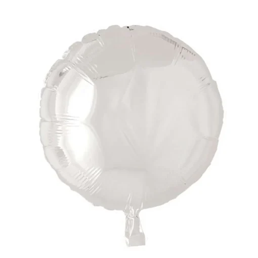 Rund Folieballong Hvit