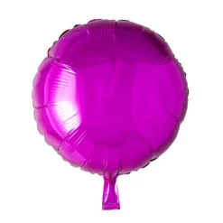 Rund Folieballong Sjokkrosa