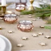 Rund Glass Telysholder Gullrosa