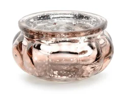 Rund Glass Telysholder Gullrosa
