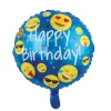Rund Happy Birthday Emojis Folieballong