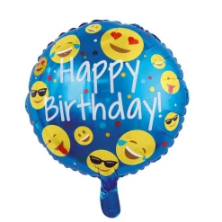 Rund Happy Birthday Emojis Folieballong