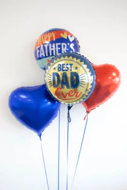 Rund Happy Fathers Day Folieballong