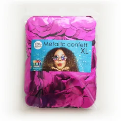 Rund Konfetti Metallisk Rosa