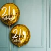 Rund 21st Birthday Folieballong Gull