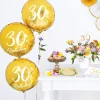 Rund 30th Birthday Folieballong Gull