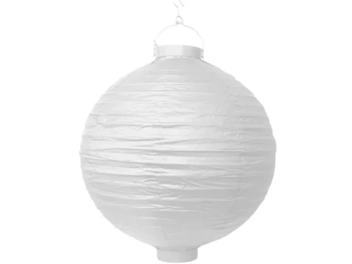 Runde LED Lanterne Papir Hvit