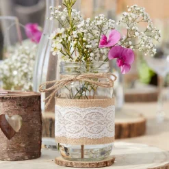 Rustikk Jute Glasskrukke