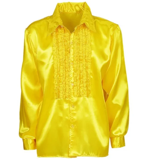 Satengskjorte Gul