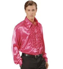Satengskjorte Rosa