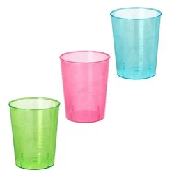 Shotglass Fargerike Plast