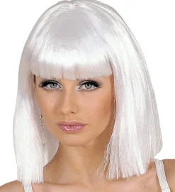 Showgirl Parykk Hvit