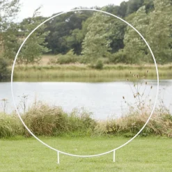 Sirkel Backdrop Hvit