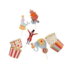 Sirkus Kaketopper & Cupcake Wrappers
