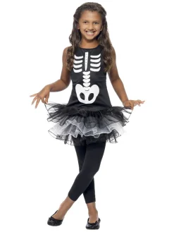 Skjelett Ballerina Barnekostyme