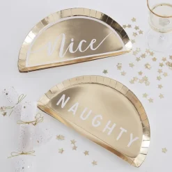 Skjell Naughty Or Nice Papptallerkener