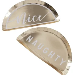Skjell Naughty Or Nice Papptallerkener