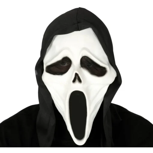 Skrik Maske med Hette