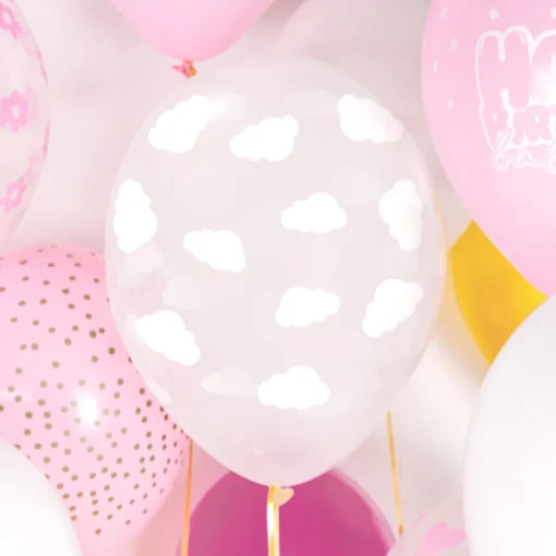Skyer Ballonger Hvit og Gjennomsiktig