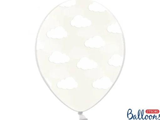 Skyer Ballonger Hvit og Gjennomsiktig