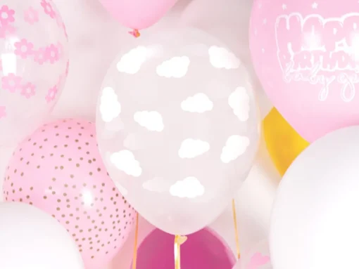 Skyer Ballonger Hvit og Gjennomsiktig