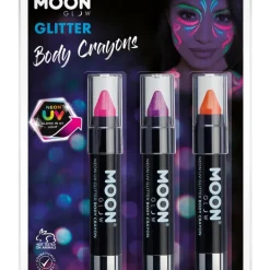 Sminkeblyanter Neon UV Glitter Magenta Lilla og Oransje