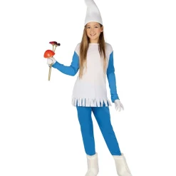 Smurfine Barnekostyme