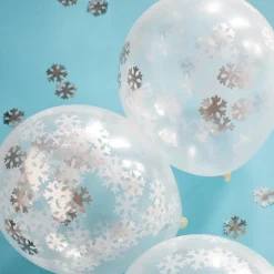Snøfnugg Konfetti Ballonger