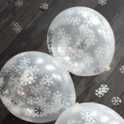 Snøfnugg Konfetti Ballonger