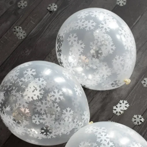 Snøfnugg Konfetti Ballonger
