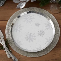 Snøfnugg Papptallerkener