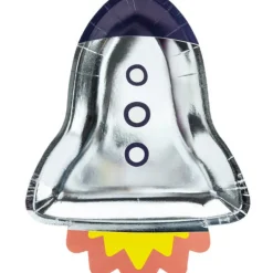 Space Party Romrakett Papptallerkener