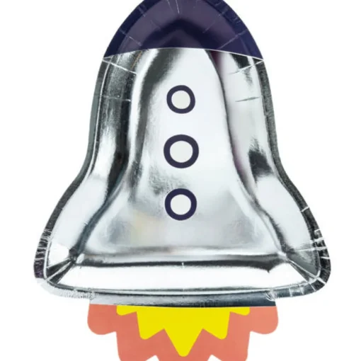 Space Party Romrakett Papptallerkener