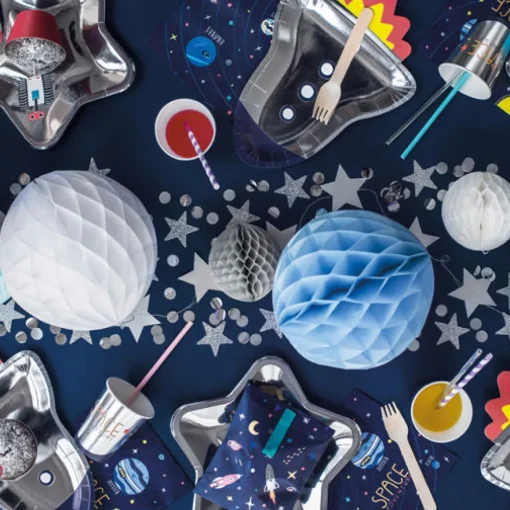 Space Party Romrakett Papptallerkener