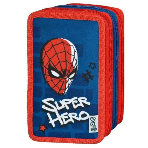 Spiderman® 3-lags Pennal Blå