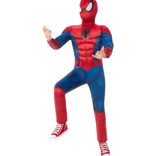 Spiderman® Muskel Deluxe Barnekostyme