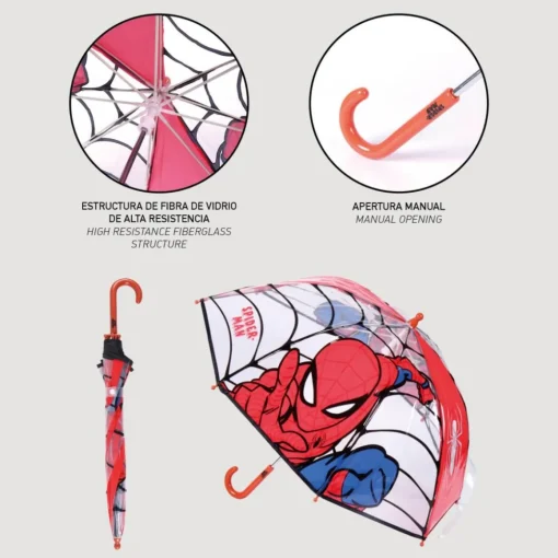 Spiderman® Paraply Gjennomsiktig